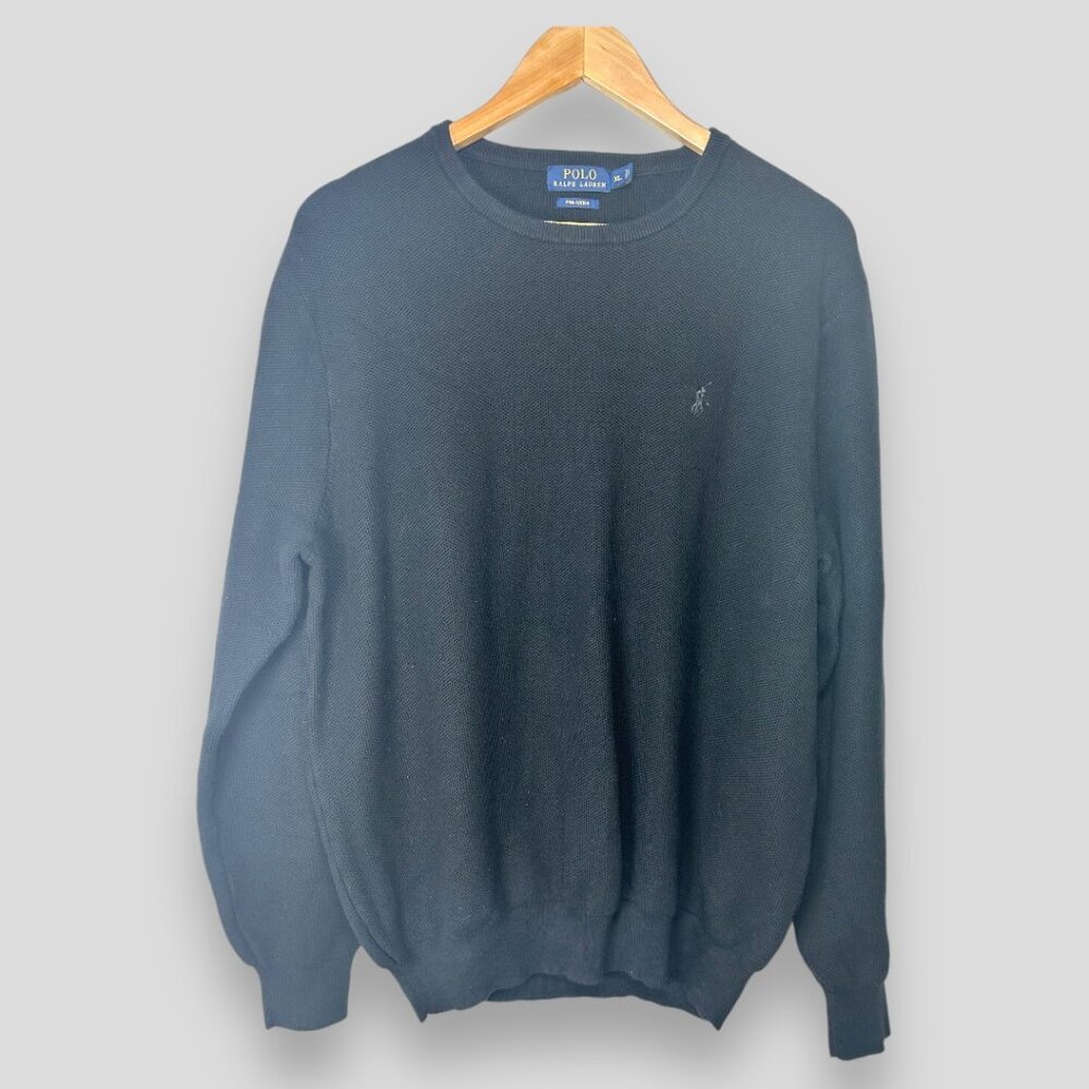 Polo Knit sweatshirt / sweater Mens XL Blue